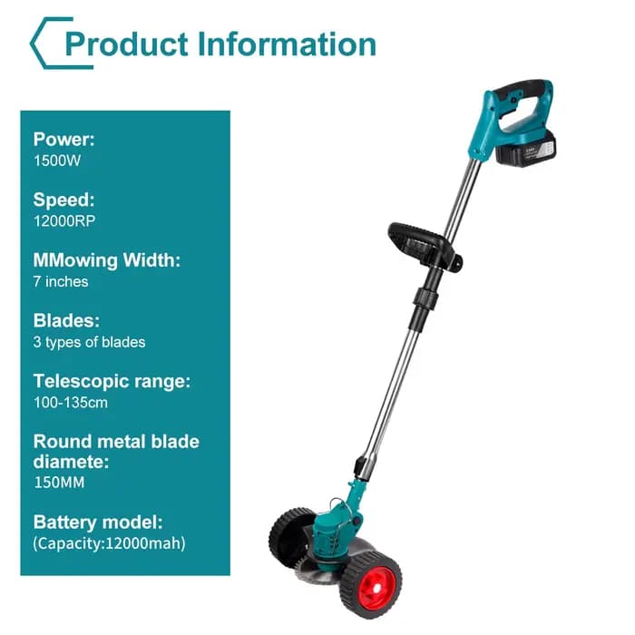 1500W tondeuse à gazon électrique sans fil coupe gazon tondeuses de jardin coupe-herbe outils électr
