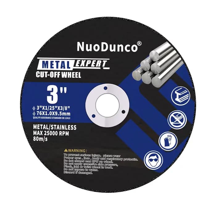 Disque de coupe en métal de 76mm pour meuleuse d'angle, alésage de 9.5mm, roue coupée, ponçage en ac