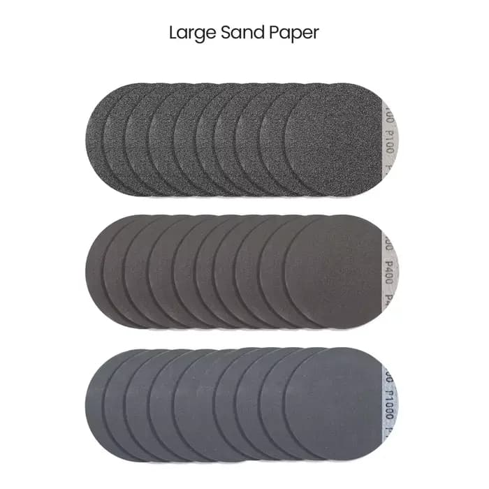 Bloc de ponçage rond à crochet et boucle, Kit de ponceuse à main humide et sèche pour le polissage d