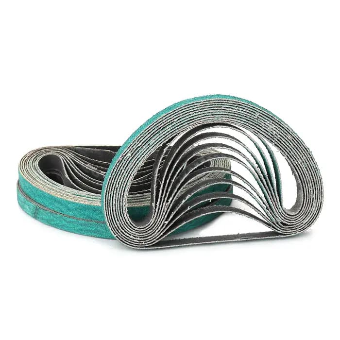 10 pièces 10x330mm bandes abrasives 3/8 "x 13" ponceuse outil à bande Abrasive pour métal meubles en