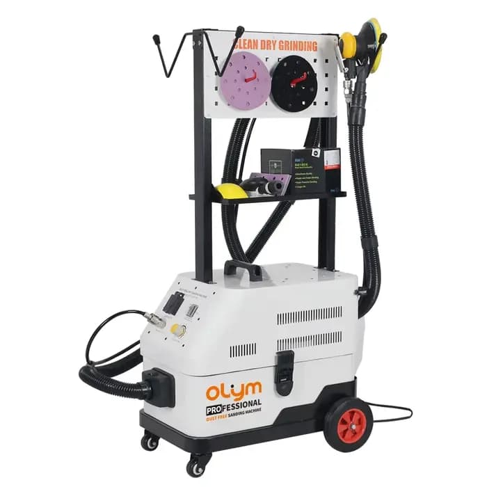 Ponceuse orbitale pneumatique 5 mm, ponceuse à air excentrique avec extraction de poussière pour pei