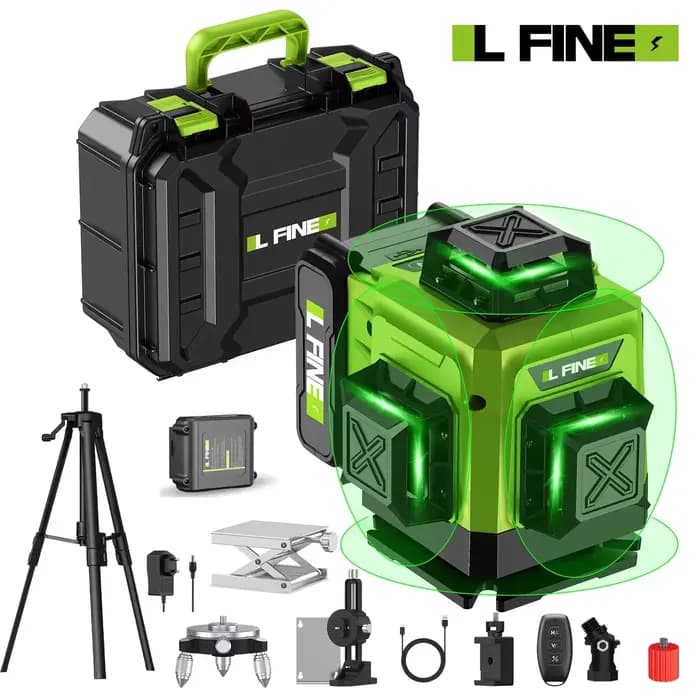 Lfine2/4D16 Lignes 360 ° Niveaux laser auto-nivelants trépied en option et outil de niveau laser pro