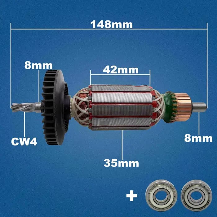 AC 220V 240V GSB16 GSB16RE Induit Rotor pour BOSCH GSB550RE Perceuse A Percussion Pièces de rechange
