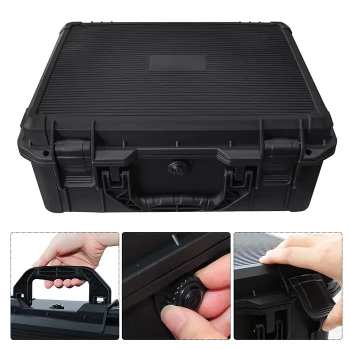 Boîte à outils universelle Portable en plastique, avec insert en mousse, mallette de transport rigid