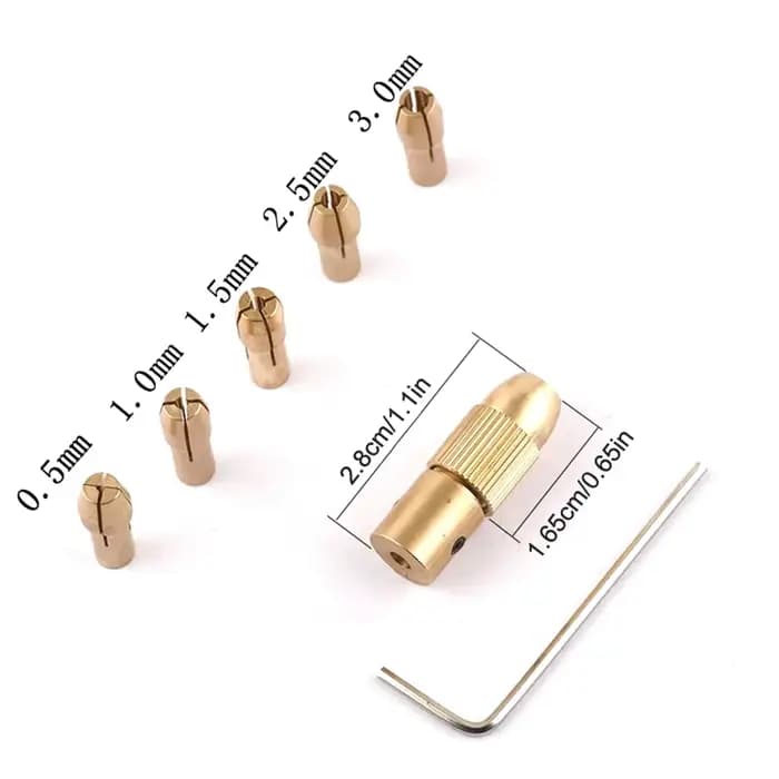 Micro perceuse auto-serrante, pince en cuivre et laiton, adaptateur de mandrin, dégagement rapide, a