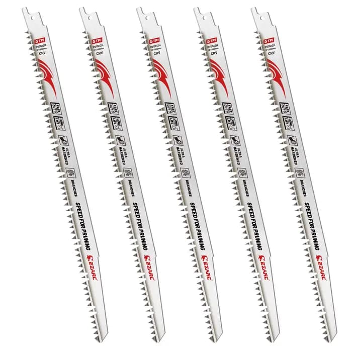 Lames de scie sabre EZARC 300 mm pour la coupe du bois, l'élagage des arbres, l'élagage du bois, lam