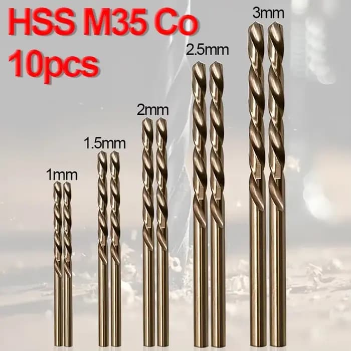 Lot de 10 forets en cobalt revêtus HSS, outils multifonctions pour métaux, outils électriques pour l