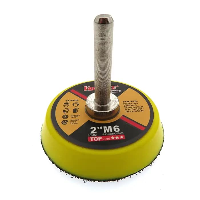 Tampon de ponçage de 2 pouces, tige de 6mm, plaque de support de ponceuse de 50mm pour disques à cro