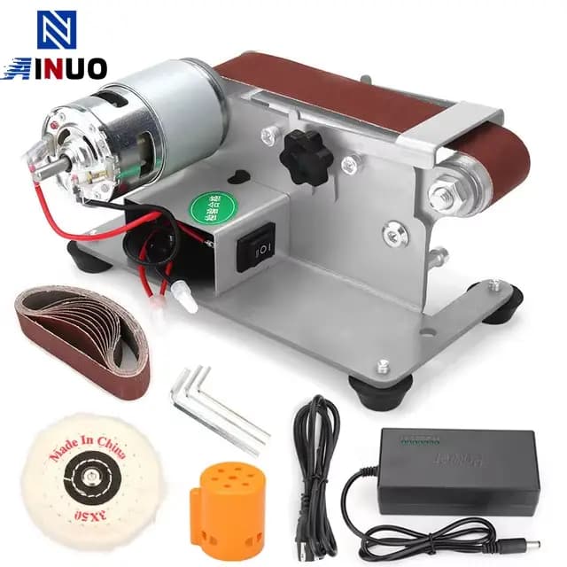 Mini ponceuse à bande électrique, 110V/220V, polisseuse, rectifieuse, multifonction, affû70.de bords
