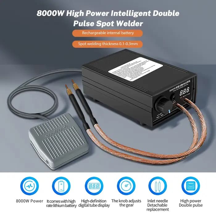 OWJHE 8000W Mini Kit de soudage par points bricolage Automat 18650 batterie Pack soudage Portable Ma