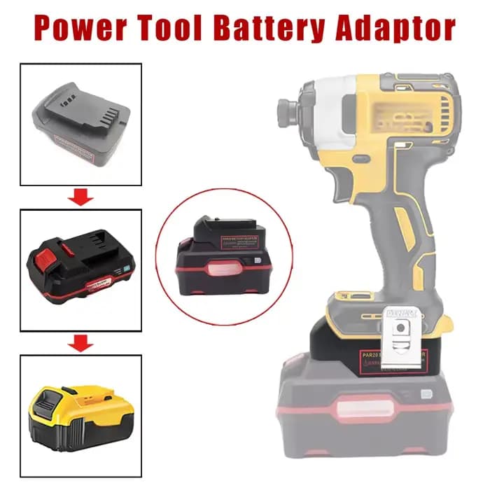 Pour batterie Parkside vers adaptateur d'outil Dewalt pour convertisseur de batterie Parkside 20v ve