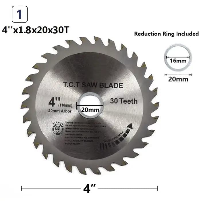 XCAN lame de scie 1pc 4 ''6'' 7 ''8'' lame de scie à bois 30/40/60T disque de coupe circulaire pour 