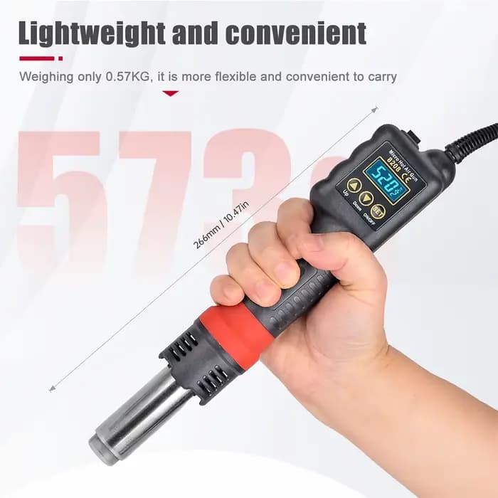 JCD 8208 pistolet thermique Micro Station de soudage 750W pistolet à Air chaud LCD sèche-cheveux num