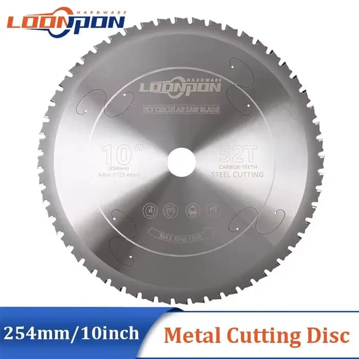 Lame de scie circulaire à découpe à froid pour métaux, 254 mm/10 pouces, 52 dents, pour aluminium, f