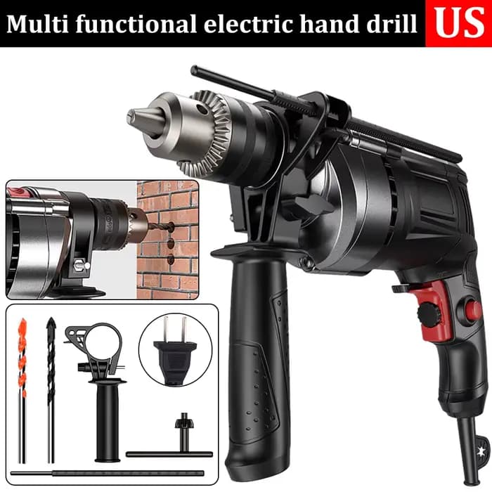 Perceuse électrique multifonction, prise ue/US AC 110V/220V, perceuse à percussion puissante, martea