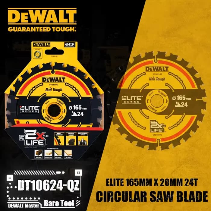 DEWALT DT10624-QZ DT10640-QZ lame de scie circulaire série ELITE lame de scie circulaire ELITE 165MM