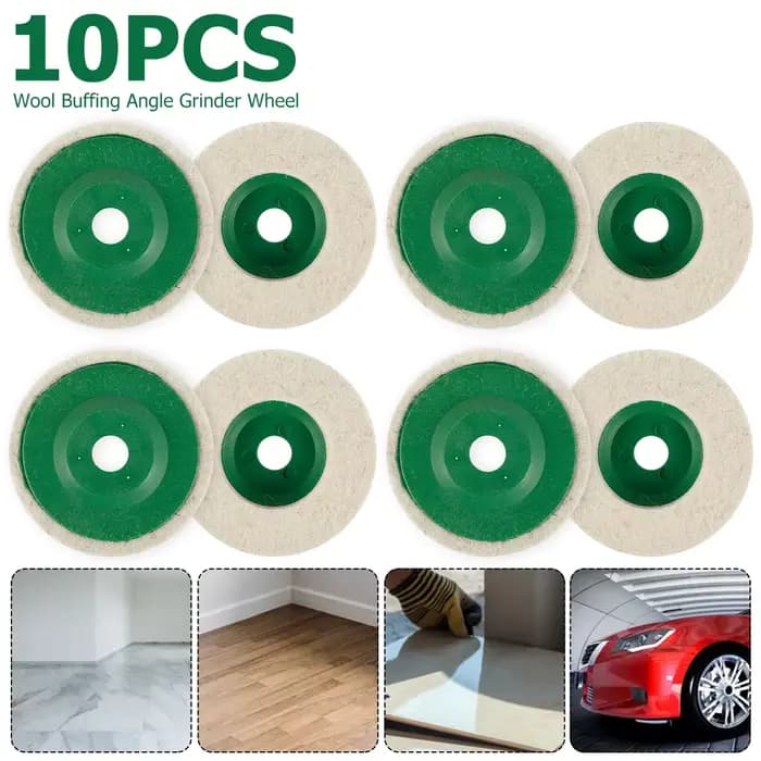 10/20 pièces laine roue de polissage tampon de polissage meuleuse d'angle roue feutre tampon de poli