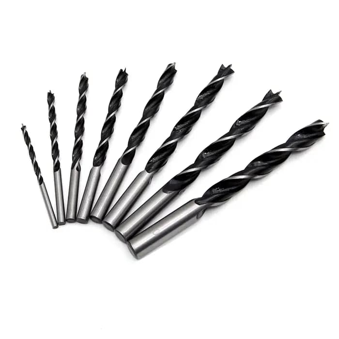 Perceuse à bois à trois pointes 3-10mm, 8 pièces, perceuse à branche DC, foret électrique, foret hél