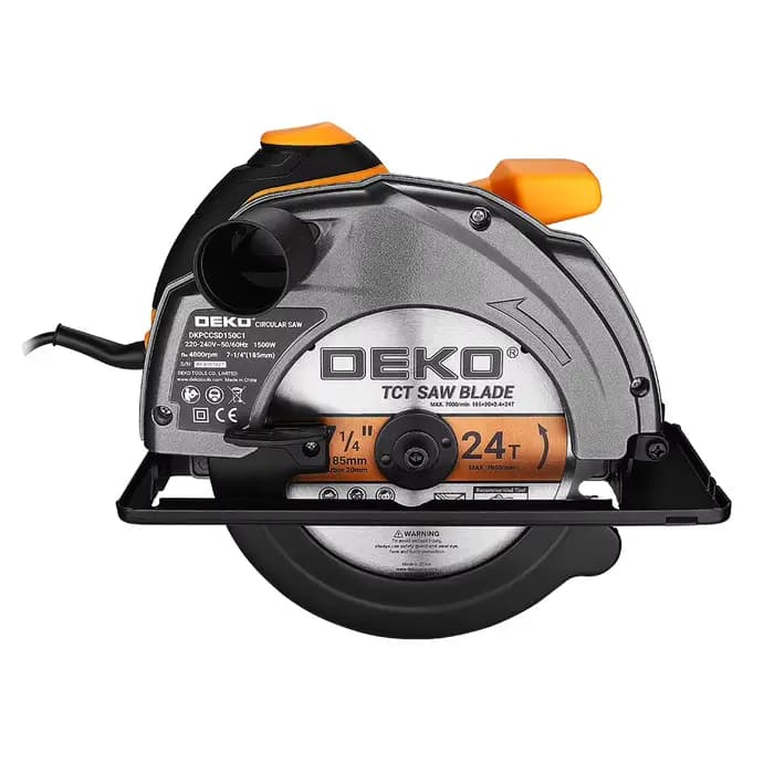 DEKO DKCS série scie circulaire électrique 185mm machine de découpe multifonctionnelle 1500W outil