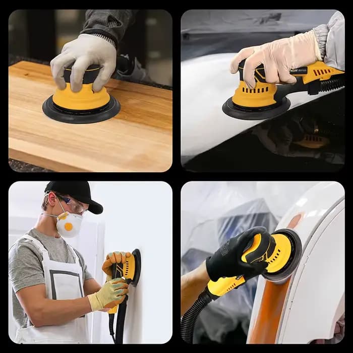 Lot de 2 ponceuses excentriques électriques sans balais pour le travail du bois