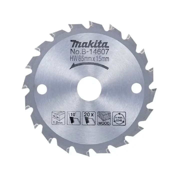 Makita B-14607 Disco HM 85/15/20D lames de scie circulaire haute dureté coupes de bois bords tranchants fixation d'outil à dents multiples