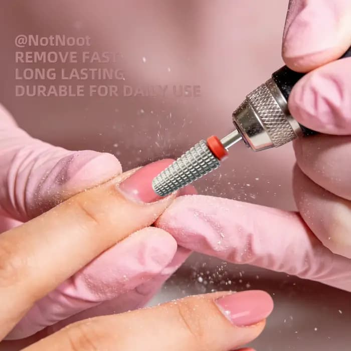Fraise à ongles 5 en 1 en carbure conique, tige de 3/32 po pour l'élimination rapide des ongles en acrylique, des gels durs et des cuticules, embout de ponceuse électrique pour ongles