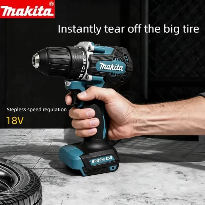 Makita DDF487 Perceuse à percussion électrique sans balais 18V au lithium rechargeable 10 mm