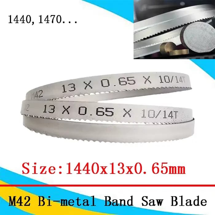 Lame de scie à ruban bimétallique m42 1440x13x0.65mm 10/14TPI 6T 8/12T 14T pour couper le métal et le bois