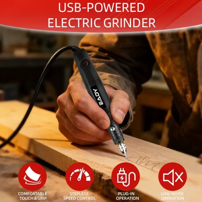 Mini perceuse électrique 18V alimentée par prise EU/US – Kit d'outils rotatifs filaires pour bricolage, artisanat, bijouterie, gravure sur verre, polissage de métaux – 2-en-1