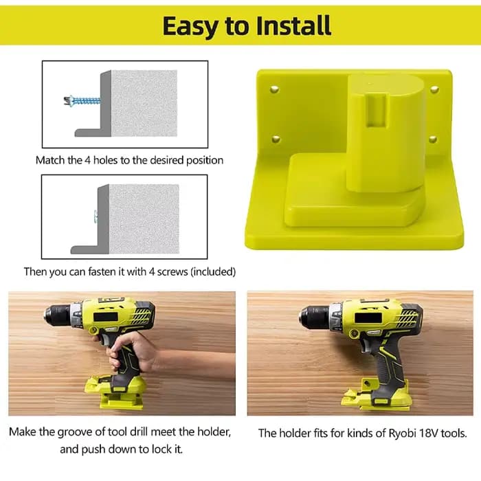 1/2/5 paquets pour porte-outil Ryobi 18V