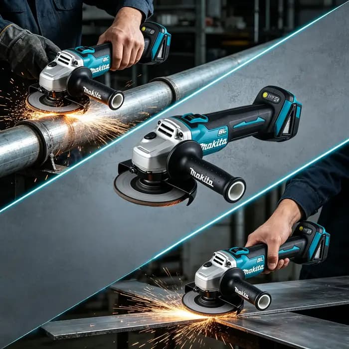 Meuleuse d'angle sans fil Makita DGA404 18V sans balais : Ponceuse à métaux multi-usages (sans batterie)