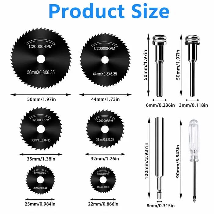 10 lames de scie circulaire HSS miniatures