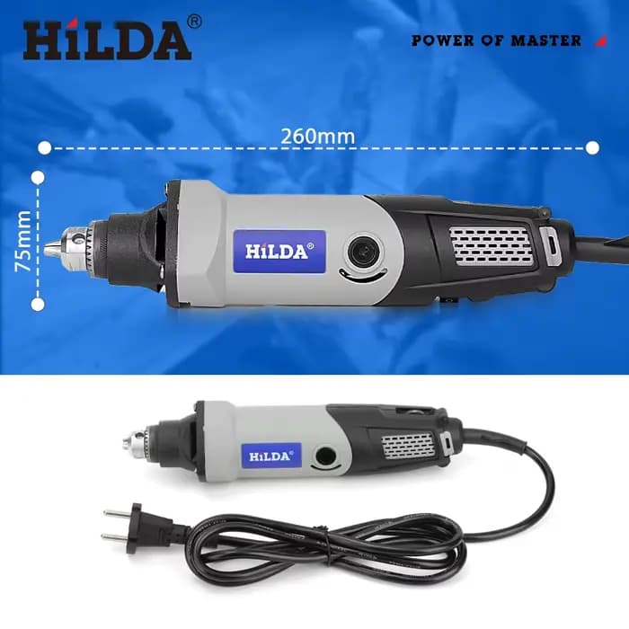 HILDA 400W outil rotatif 6 positions outils de meulage Mini perceuse meuleuse électrique
