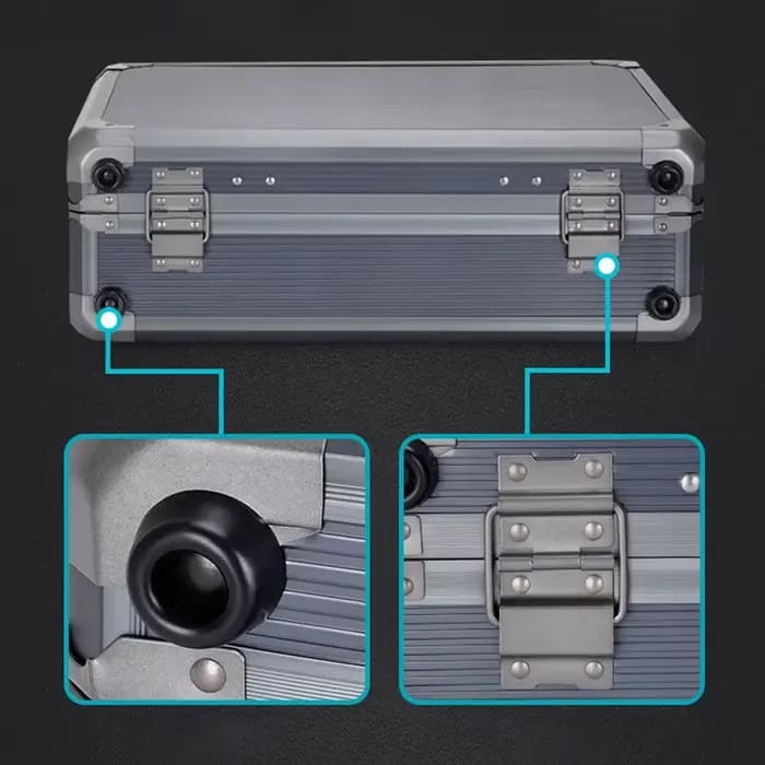 Mallette à outils multifonctionnelle en alliage d'aluminium