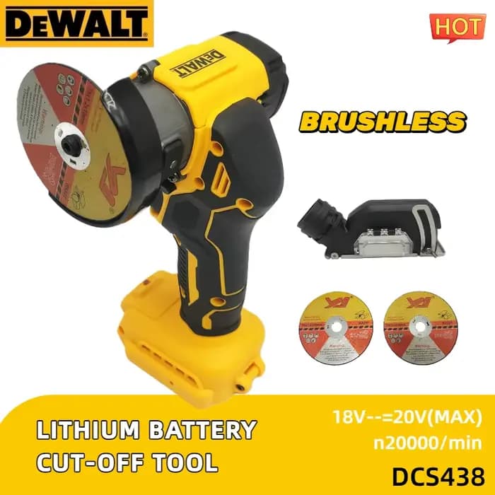 Meuleuse d'angle sans fil DEWALT A2UD 20V : Machine à meuler haute vitesse de 3 pouces (76 mm) 20000 tr/min (batterie non incluse)