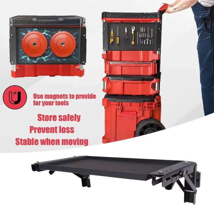 Boîte à outils établi latéral pliant