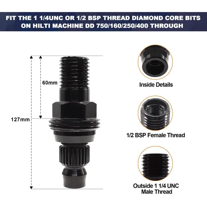 BRSCHNITT 1pc Adaptateur DD-BU pour perceuse à noyau HILTI