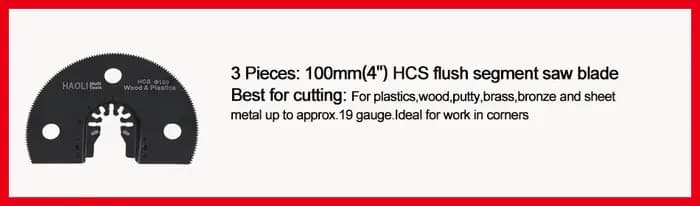 Lames de scie circulaire HCS NEWONE à changement rapide de 100 mm pour outils électriques oscillants