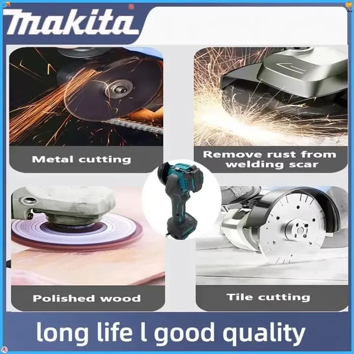 Meuleuse d'angle sans fil Makita de 3 pouces, batterie au lithium, machine de découpe électrique, scie circulaire portative, outil électrique