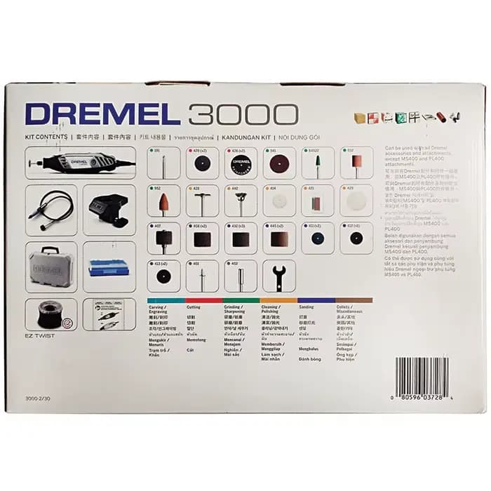 Dremel-Mini meuleuse électrique 3000 avec kit d'accessoires professionnels