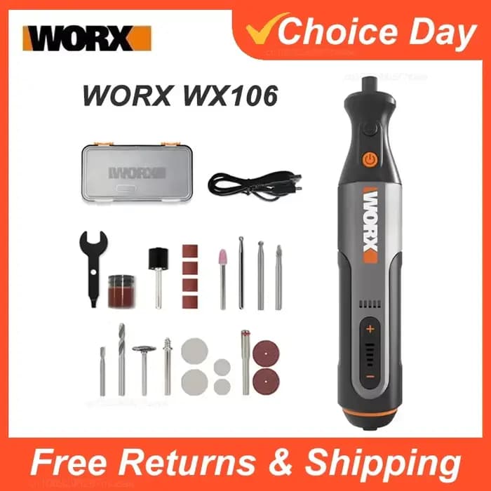Worx WX106 outil rotatif 8V sans fil Mini perceuse gravure meulage polisseuse chargeur USB ensemble d'outils électriques à vitesse Variable