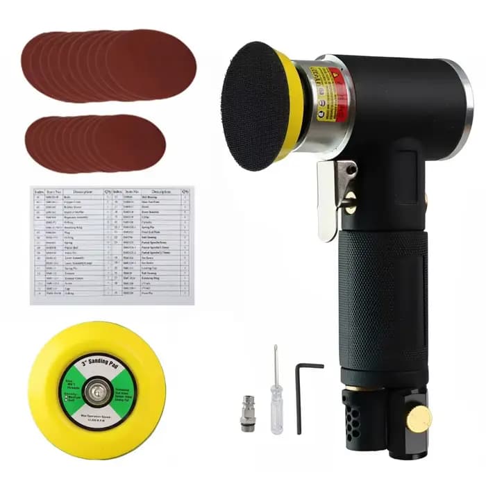 Ponceuse orbitale pneumatique mini Orbit Air Sander 1'/2'/3' pour polissage automobile