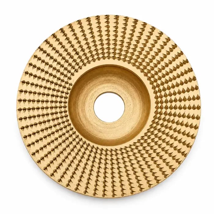 Disque de meulage pour le travail du bois, 100 mm de large avec trou métallique de 16 mm, conception à biseau incurvé pour meuleuse électrique, découpe et gravure du bois