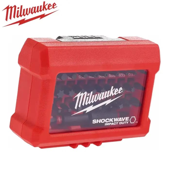 MILWAUKEE 4932464240 SHOCKWAVE 32 pièces jeu d'embouts de tournevis à percussion pour perceuse