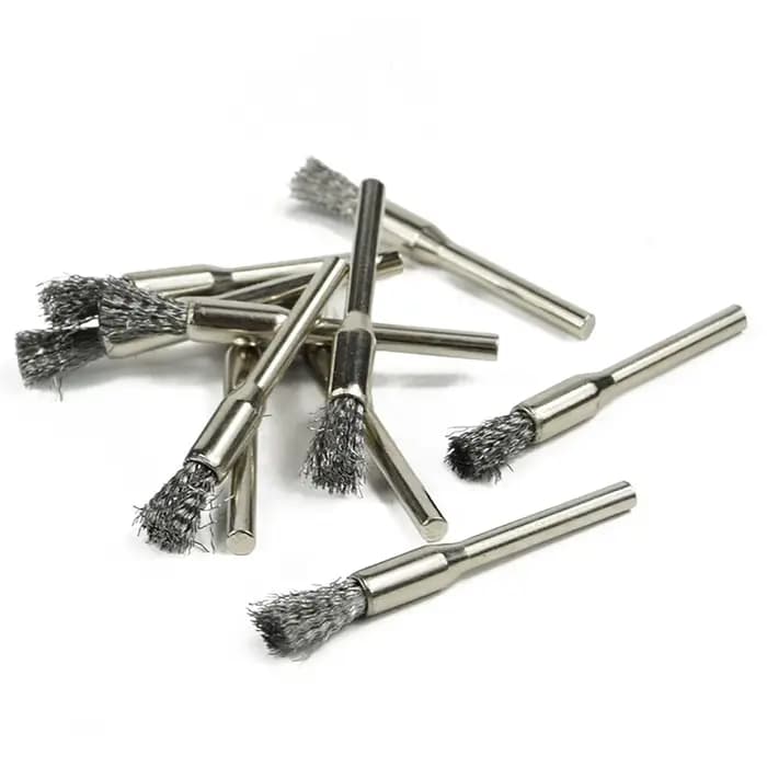 Brosse métallique en acier inoxydable 5x3mm, pour meuleuse de moule, poignée, perceuse rotative électrique, perceuse électrique pour outil d'impact, brosses de polissage
