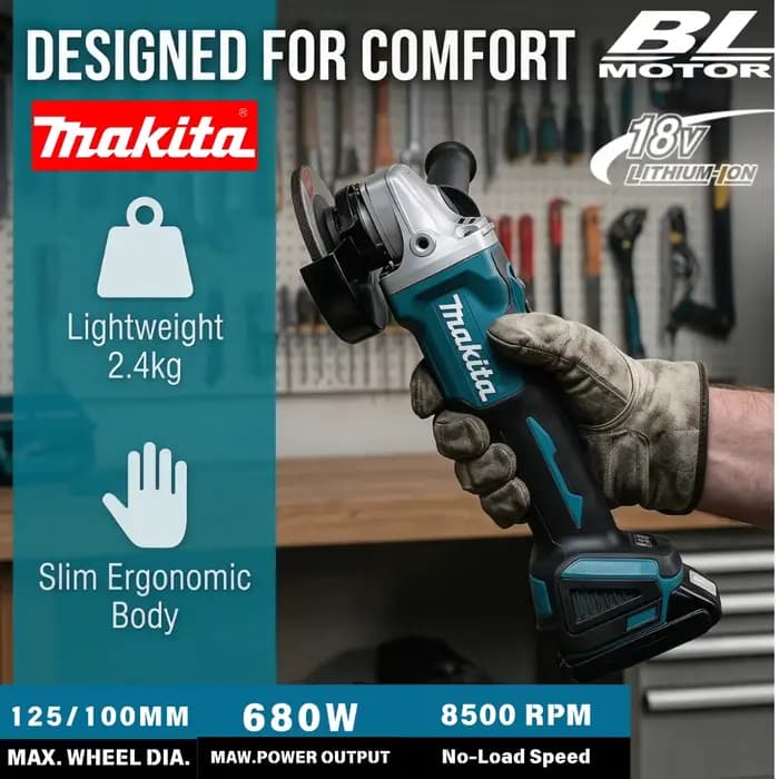 Meuleuse d'angle sans fil Makita DGA404 18V 6.0Ah 125mm