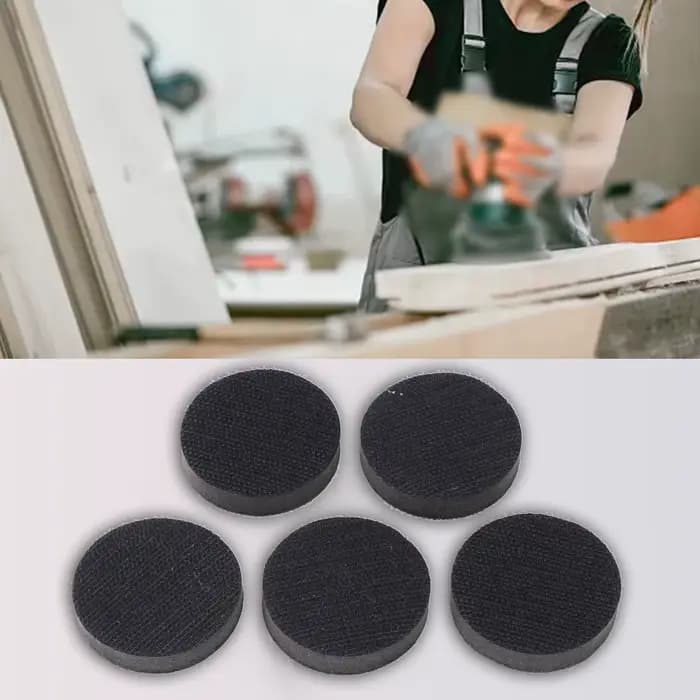 Lot de 5 tampons d'interface en éponge souple 50/75 mm avec crochet pour plateau de support de ponceuse