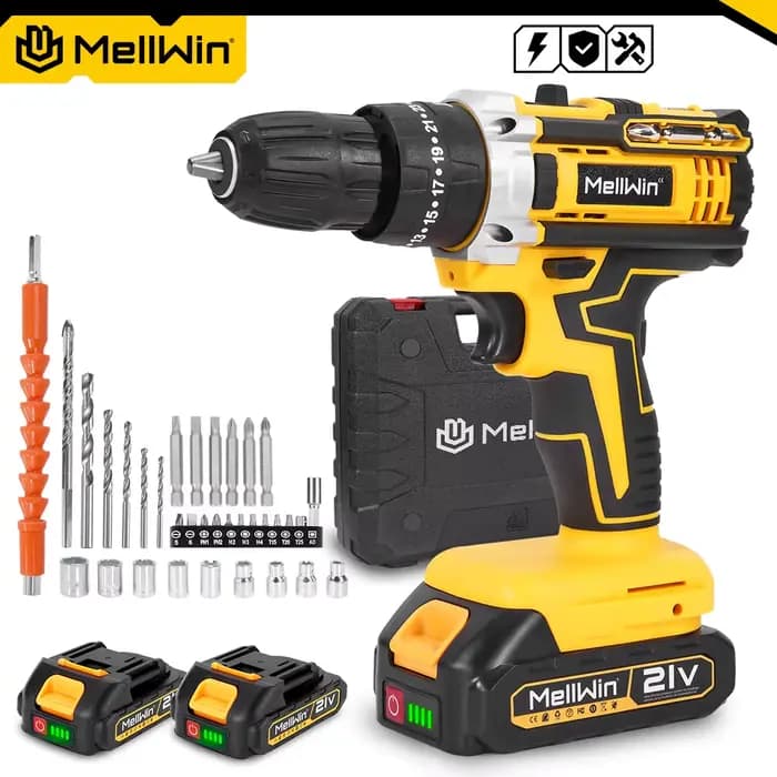 MELLWIN – perceuse à percussion électrique à couple 25 + 3