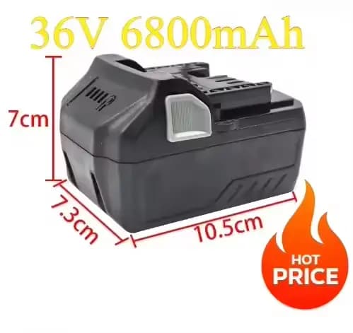 Batterie améliorée 6, 8 Ah pour Hitachi HiKOKI 36V/18V BSL1840 BSL1860 DS18DSL C18DSL