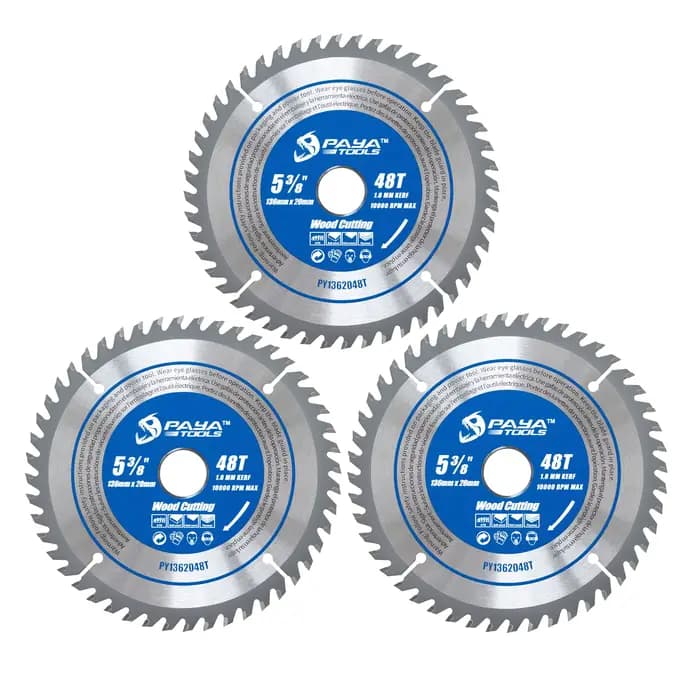 Lame de scie circulaire PAYA 5-3/8 pouces 48 dents pour la coupe du bois